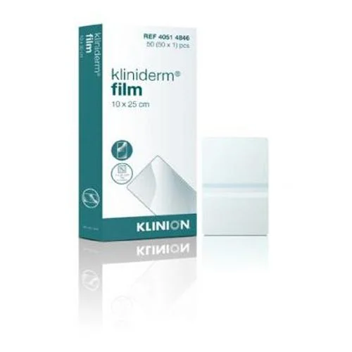 Kliniderm Film Steril 10x25cm – 50 stk v:2432686 Kliniderm Film Steril 10x25cm – 50 stk v:2432686