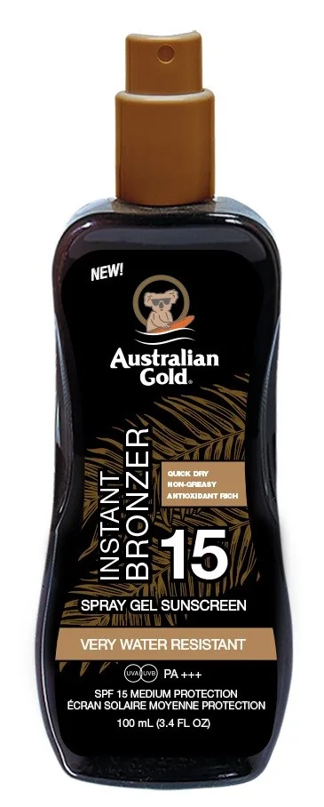 Australian Gold SPF 15 Spray Gel with Bronzer 100 ml v:7615477 Australian Gold SPF 15 Spray Gel with Bronzer 100 ml v:7615477