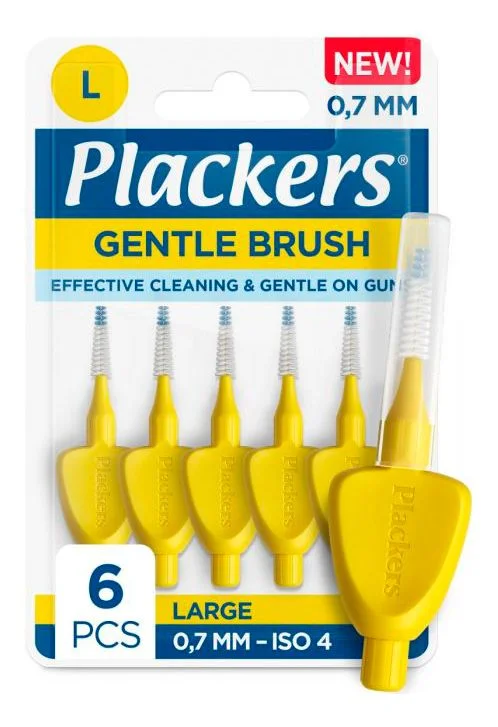Plackers Gentle Brush L 0,7 mm – 6 stk. v:1215385