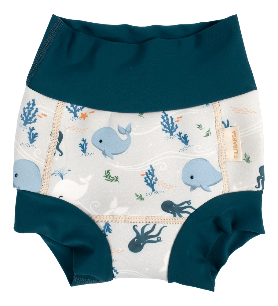 Filibabba Bleiebadebukser 1-2 år Lucca - Christian's Whale Tales - 1 stk. v:1809320
