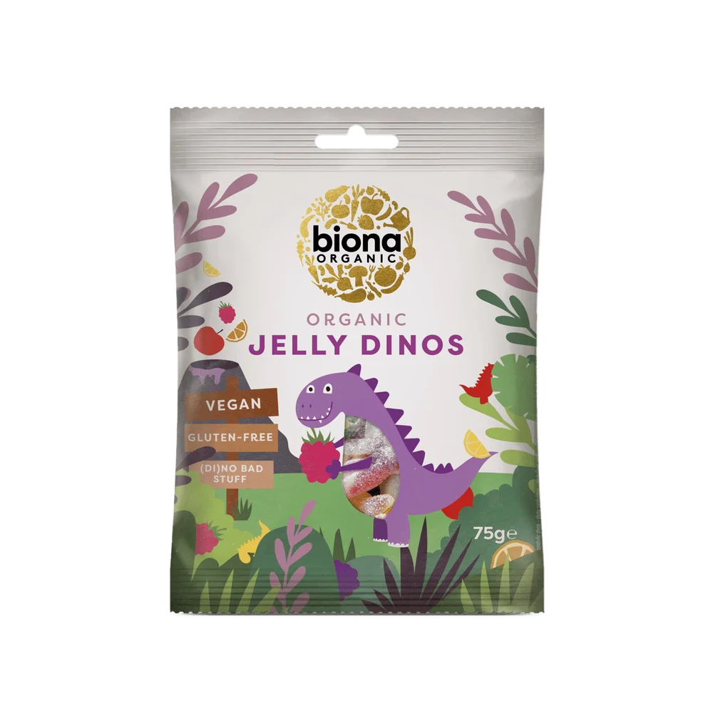 Biona Organic Vingummi Dinosaurer Ø – 75 g v:5130118
