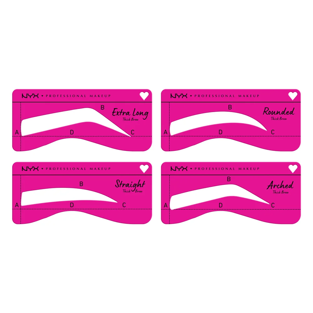 Zero To Brow Stencil 02 For Thick Brows - NYX PROFESSIONAL MAKEUP v:8009212