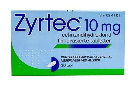 Zyrtec 10 mg tabletter 30 stk v:1952521