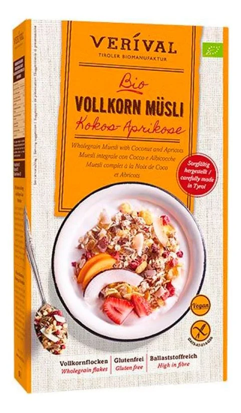 Verival Müsli Kokos/Aprikos Ø – 325 g. v:1151935 Verival Müsli Kokos/Aprikos Ø – 325 g. v:1151935