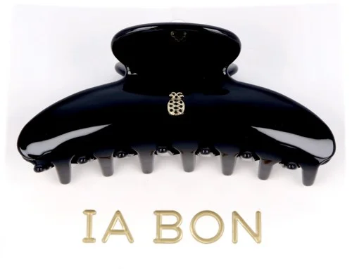 Ia Bon Large Hair Claw Glossy Black v:8961549