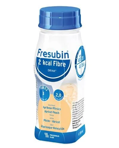 Fresubin 2 kcal Fibre Drink Aprikos & Fersken 4x200ml v:6086465 Fresubin 2 kcal Fibre Drink Aprikos & Fersken 4x200ml v:6086465