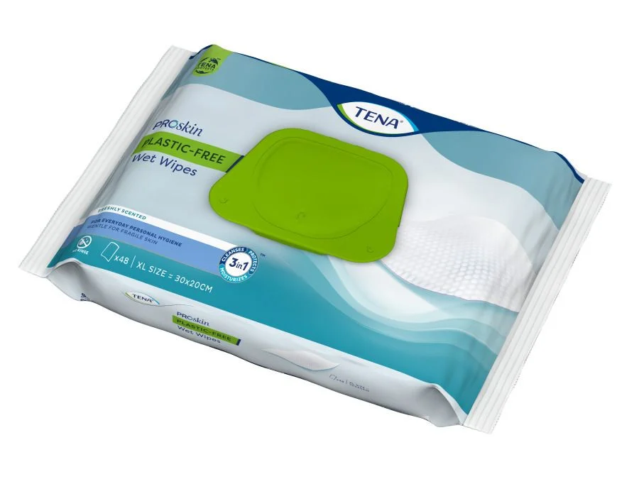 TENA ProSkin Plastic-Free Wet Wipes - 48 stk. v:8626445