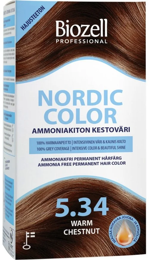 Biozell Nordic Color Permanent Hair Color Warm Chestnut 5.34 v:7699916