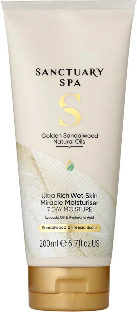 Sanctuary Spa Golden Sandalwood Natural Oils Wet Skin Miracle Moisturiser 200 ml v:8104498