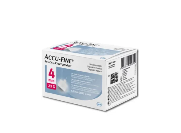 Accu-fine pen needle 33 G 4 mm 100 STK v:7915563 Accu-fine pen needle 33 G 4 mm 100 STK v:7915563