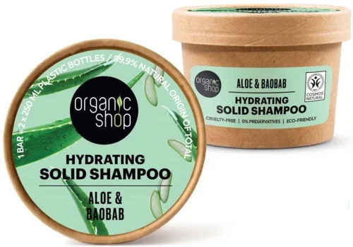 Organic Shop Hydrating Solid Shampoo Aloe & Baobab 60 g v:2066113 Organic Shop Hydrating Solid Shampoo Aloe & Baobab 60 g v:2066113