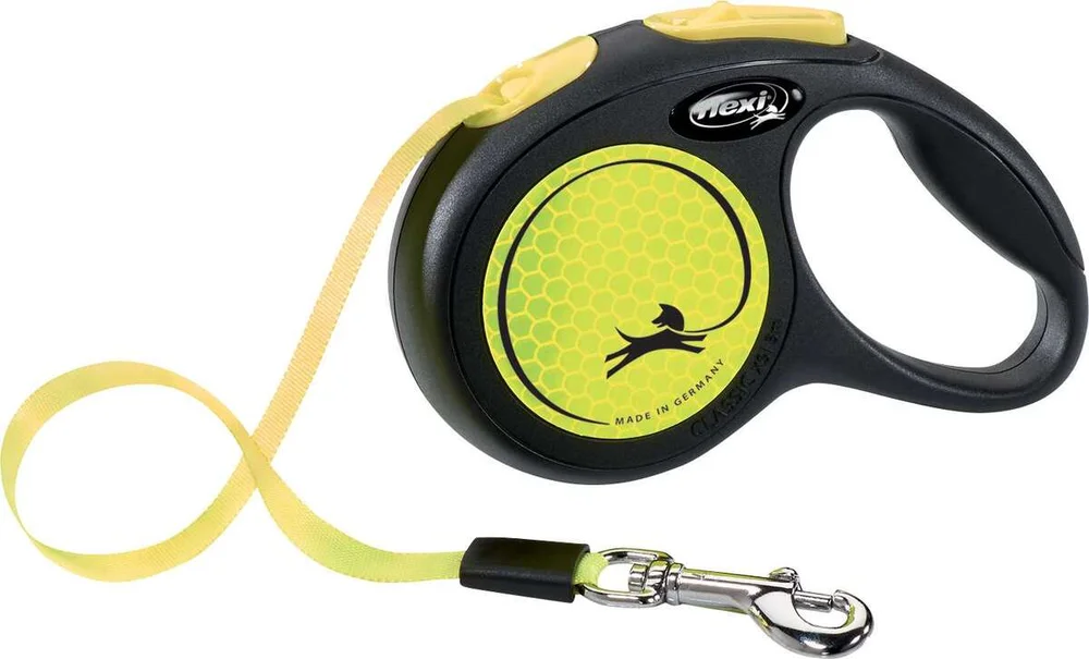 Flexi New Neon bånd S, 5M, 15kg – gul v:3437402 Flexi New Neon bånd S, 5M, 15kg – gul v:3437402