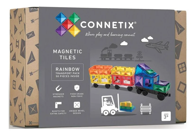 Connetix Transport Pack – magnetsæt 50 dele – rainbow – 1 stk. v:3371601