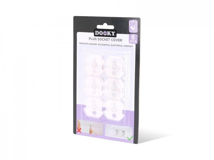 Dooky stikkontaktbeskytter hvit 6 stk v:2911531