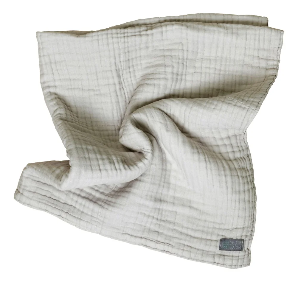 Vinter & Bloom Teppe Layered Muslin Eko Dove Grey - 1 stk. v:9130700
