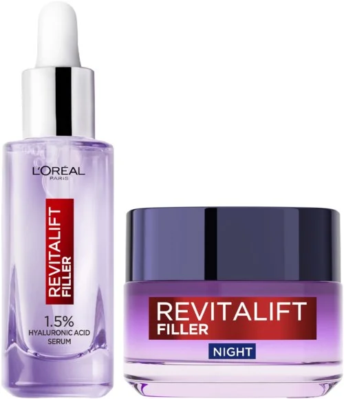 Loreal Paris Revitalift Filler Night Cream 50 ml & 1,5% Hyaluronic Acid Serum 30 ml v:2809027