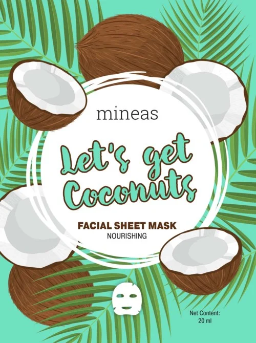 Mineas Facial Sheet Mask Nourishing Let’S Get Coconuts White v:3777623