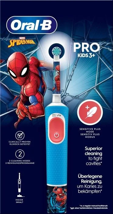Oral-B Pro Kids elektrisk tannbørste Spider-Man 3+ år v:2052525 Oral-B Pro Kids elektrisk tannbørste Spider-Man 3+ år v:2052525