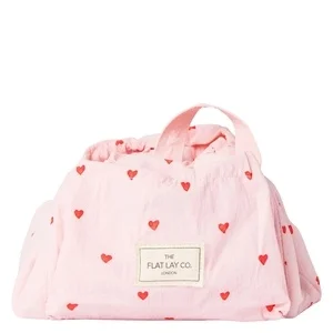 The Flat Lay Co. Parachute Drawstring Flat Lay Makeup Bag Sweet Pink Hearts v:7556500 The Flat Lay Co. Parachute Drawstring Flat Lay Makeup Bag Sweet Pink Hearts v:7556500