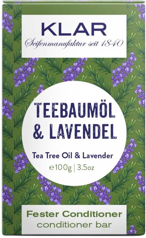 Klar Seifen Tea Tree Oil & Lavender Conditioner Bar 100 g v:4288427