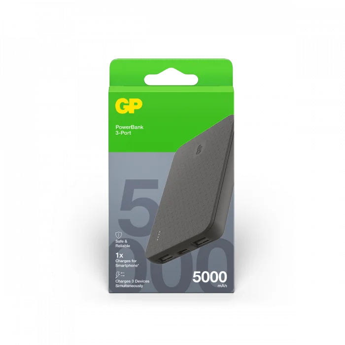 GP Plus Powerbank 5000mAh Svart v:3307353 GP Plus Powerbank 5000mAh Svart v:3307353