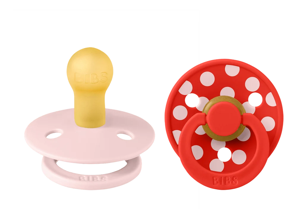 BIBS Pacifier Studio Colour Latex Polka Str. 1 Blossom/Candy Apple – 2 stk. v:7121940 BIBS Pacifier Studio Colour Latex Polka Str. 1 Blossom/Candy Apple – 2 stk. v:7121940
