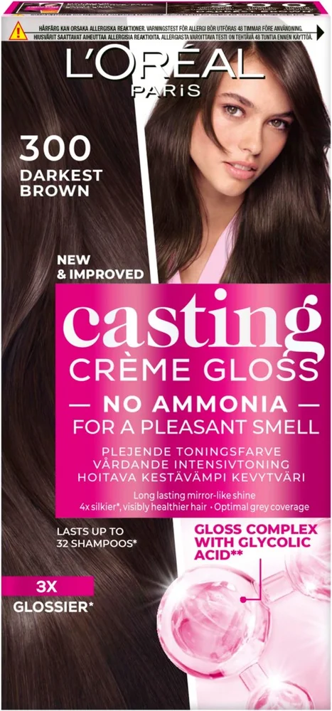 Loreal Paris Casting Crème Gloss 300 Darkest Browm v:8541581 Loreal Paris Casting Crème Gloss 300 Darkest Browm v:8541581
