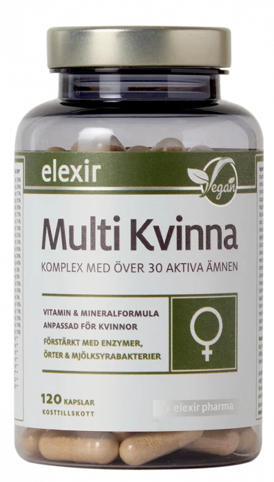 Elexir PharmaMulti Kvinna 120 kapsler | multivitamin for kvinner v:1458206 Elexir PharmaMulti Kvinna 120 kapsler | multivitamin for kvinner v:1458206