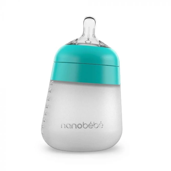 Nanobébé Flexy silikon tåteflaske myk turkis 270 ml 1 stk v:7168289 Nanobébé Flexy silikon tåteflaske myk turkis 270 ml 1 stk v:7168289