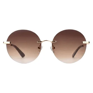 GLAS Grace Gold Rimless Sunglasses 2 + v:8814580 GLAS Grace Gold Rimless Sunglasses 2 + v:8814580