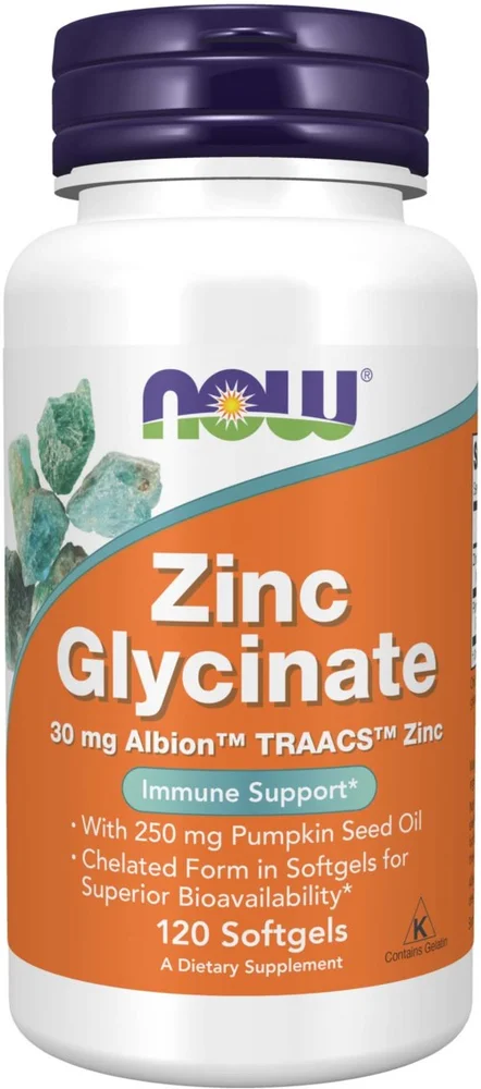 NOW Zinc Glycinate 30 Mg 120 stk v:2443839 NOW Zinc Glycinate 30 Mg 120 stk v:2443839
