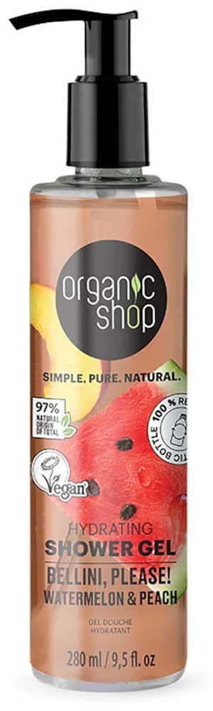 Organic Shop Hydrating Shower Gel Bellini please! Watermelon & Peach 280 ml v:5157696 Organic Shop Hydrating Shower Gel Bellini please! Watermelon & Peach 280 ml v:5157696