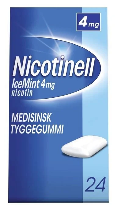 Nicotinell tyggegummi 4 mg icemint – 24 stk. v:1115957