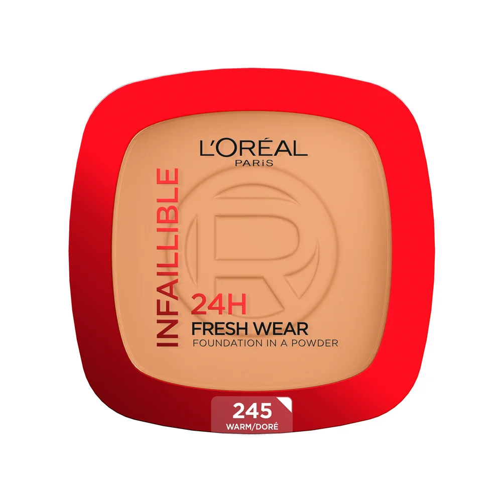 Infaillible 24H Fresh Wear Foundation in a Powder 245 Warm Undertone - L'Oréal Paris v:2379471