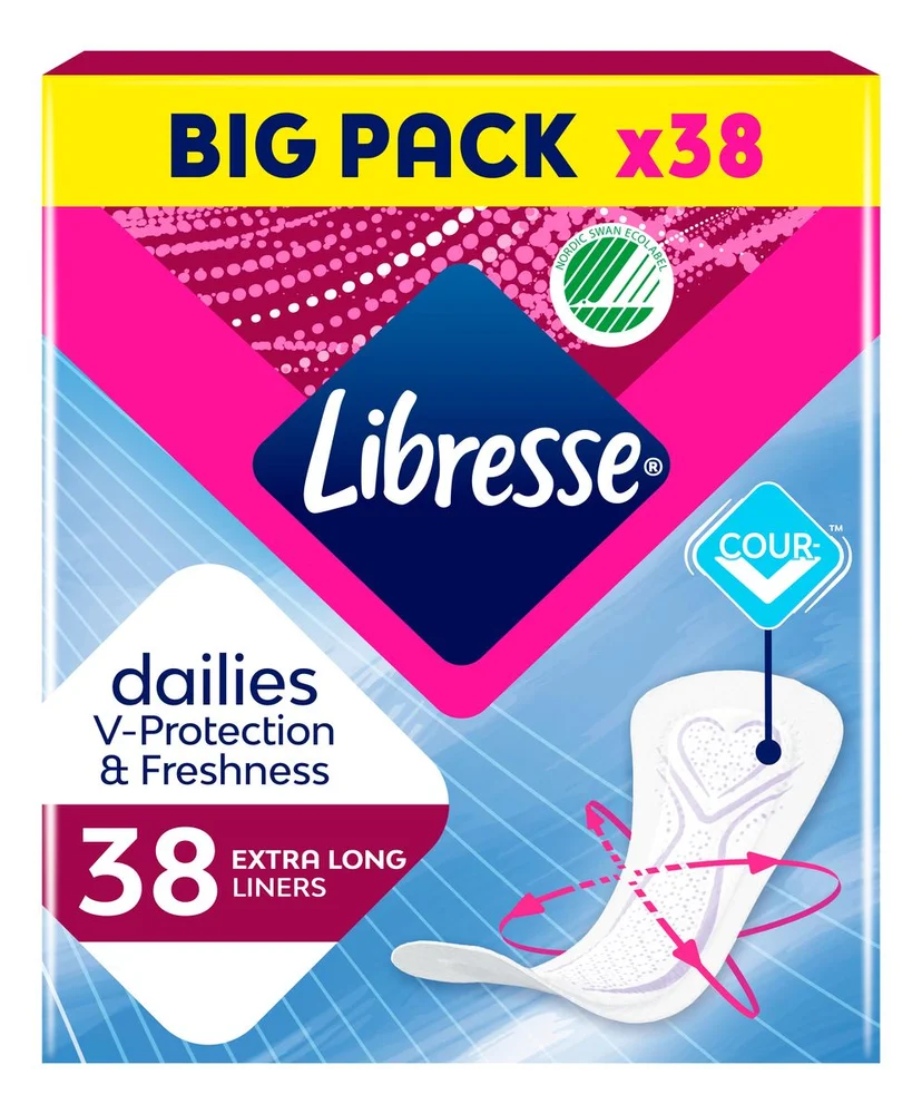 Libresse Extra Long Big Pack – 38 stk. v:2895851 Libresse Extra Long Big Pack – 38 stk. v:2895851