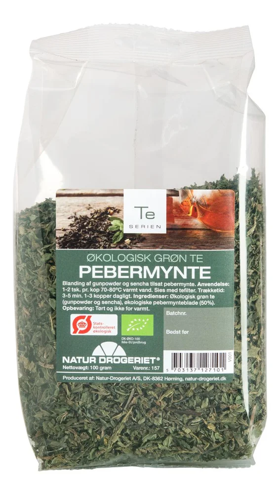 Natur Drogeriet Grønn te med peppermynte Ø - 100 g. v:8909116