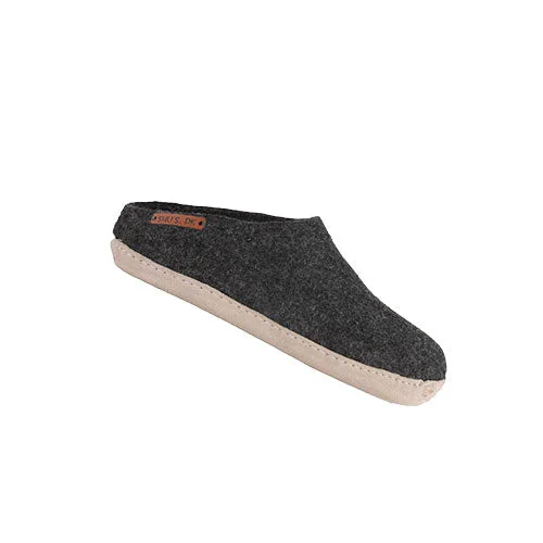 Ulltøffel m. Lærsåle Dark Grey | 37 v:2675977 Ulltøffel m. Lærsåle Dark Grey | 37 v:2675977