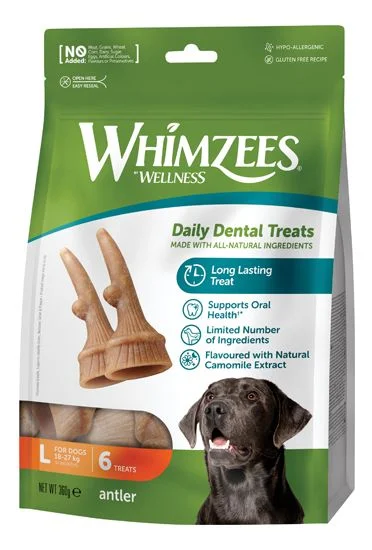 Whimzees Occupy Antler L - 6 stk. v:1084205