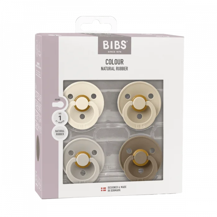 BIBS smokk Colour lateks Size 1 Ivory/Sand/Vanilla/Dark Oak 4 stk v:5898508