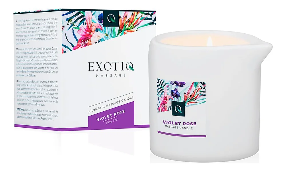 Exotiq Massage Candle Violet Rose – 200 g. v:3076989 Exotiq Massage Candle Violet Rose – 200 g. v:3076989