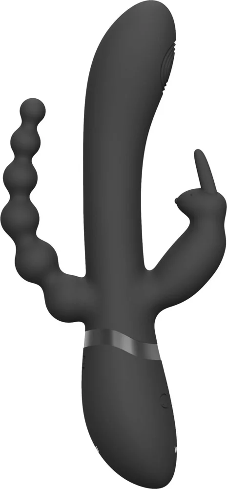 VIVE VIVE Rini Pulse Wave & Vibrating Double Penetration Rabbit Black v:4645498
