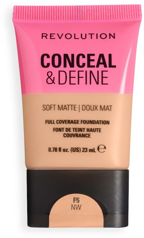 Revolution Beauty London Conceal and Define Soft Matte Tube Foundation F5NW v:3794229