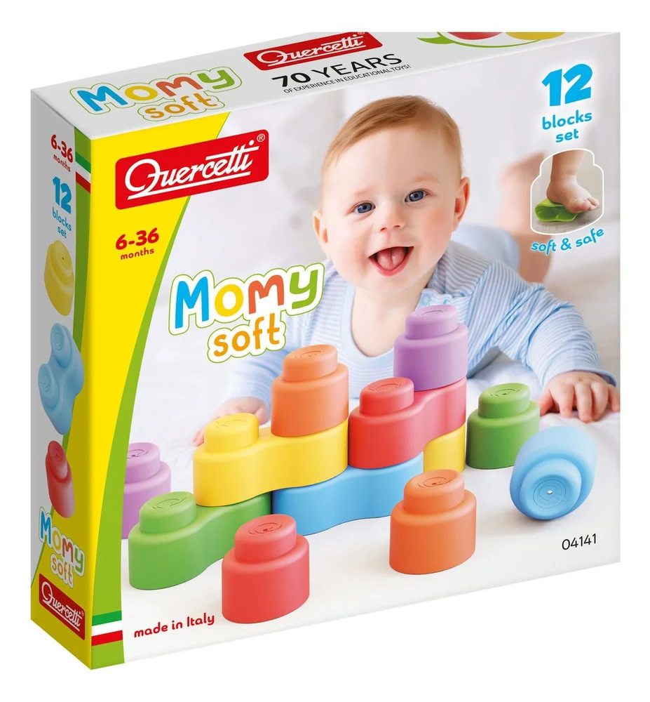 Quercetti Momy Soft - 12 myke klosser - 1 stk. v:3991555