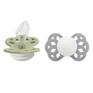 BIBS Pacifier Infinity Anatomical Silicone Sage Glow/Cloud Glow Size 2 2pcs v:5991855