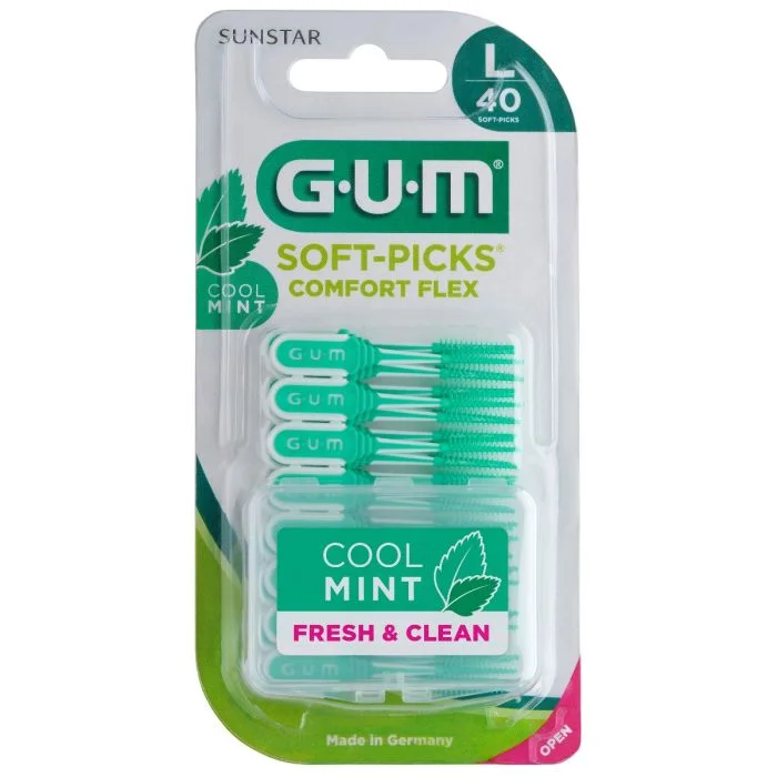 Gum Soft-Picks Comfort Flex Cool Mint str L 40 stk v:4734482 Gum Soft-Picks Comfort Flex Cool Mint str L 40 stk v:4734482