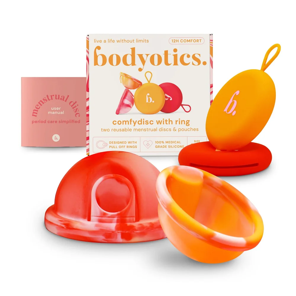 ComfyDisc Reusable Menstrual Discs S & L Orange/Red 2 pcs – Bodyotics v:5051537 ComfyDisc Reusable Menstrual Discs S & L Orange/Red 2 pcs – Bodyotics v:5051537