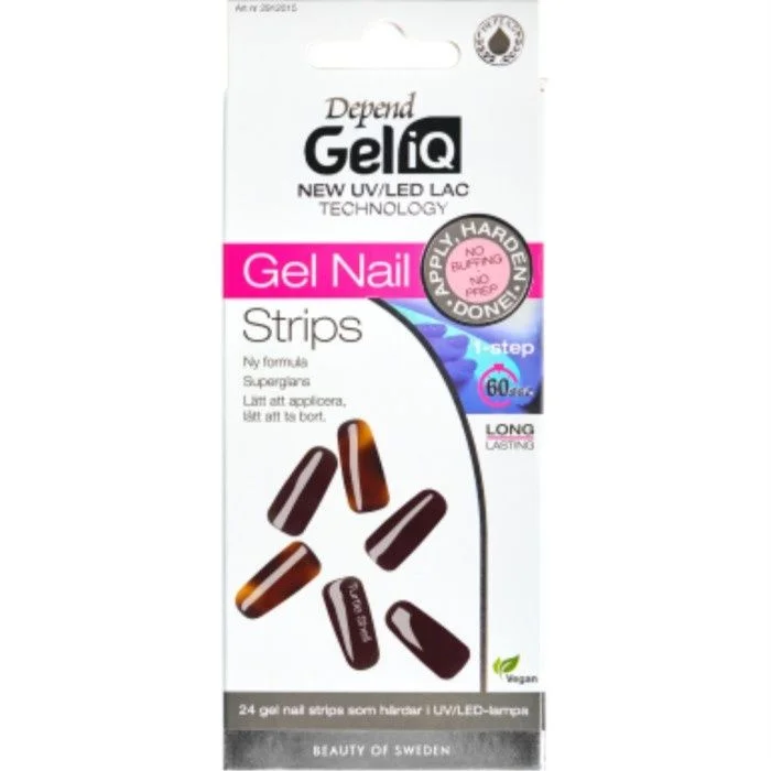 Depend Gel iQ gel nail strips turtle shell – gelnegler hjemme v:4267566