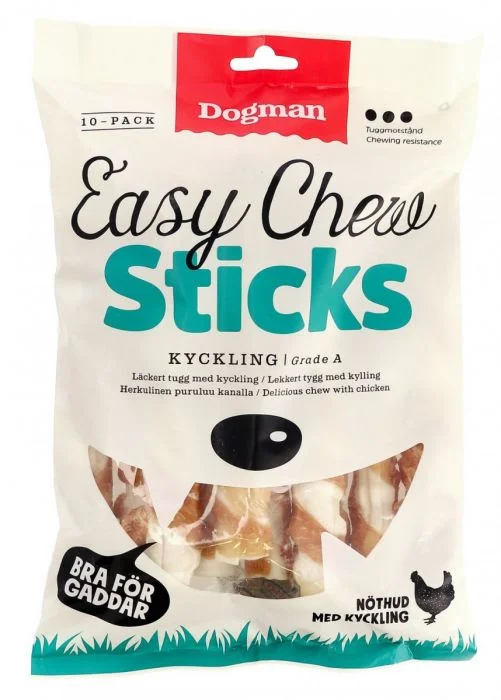 Dogman Easychew med kylling 10st Hvit M 17,5cm v:2028187