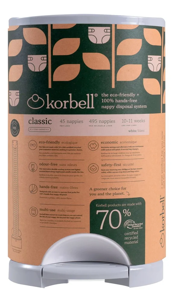 Korbell bleiebøtte 53 cm (16L) inkl. refill v:5486527 Korbell bleiebøtte 53 cm (16L) inkl. refill v:5486527