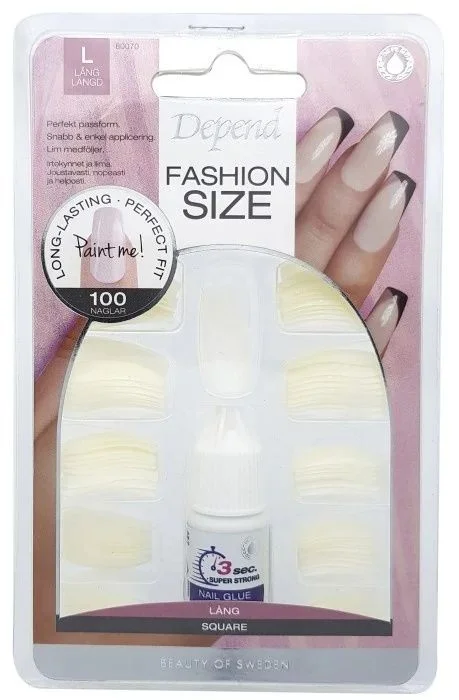 Depend Fashion Size Long 100 stk – fleksible løsnegler v:3715635 Depend Fashion Size Long 100 stk – fleksible løsnegler v:3715635